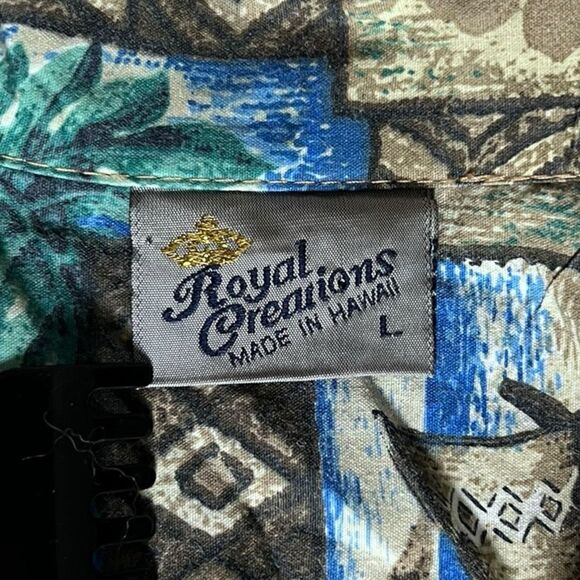 Vintage Royal Creations Hawaiian Floral Aloha Short Sleeve Shirt Men’s Size L - Picture 3 of 5